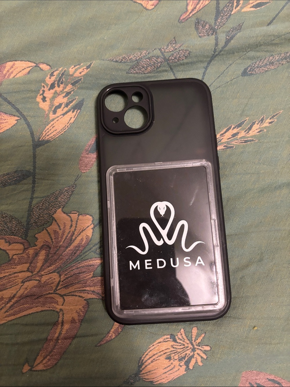 Medusa Black iPhone Case with Clear Card Slot